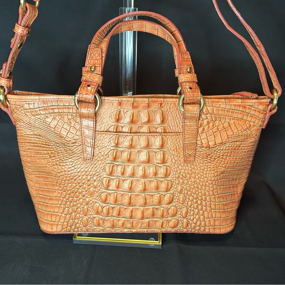Brahmin Vintage Mini Asher Tulle Coral Melbourne RARE - Picture 3 of 10